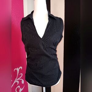 Express Black Sleeveless Fitted Blouse Size Medium